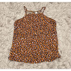 Old Navy cheetah Blouse small